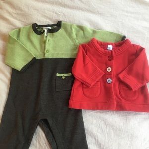 Threads Merino Romper & Le Petit Bateau Cardigan